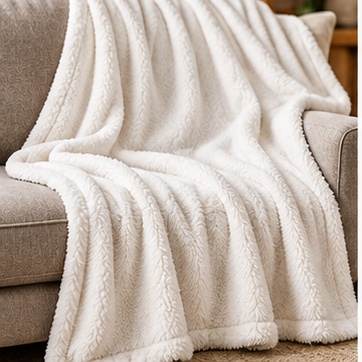 Cozy Fleece Blanket lifestyle mockup